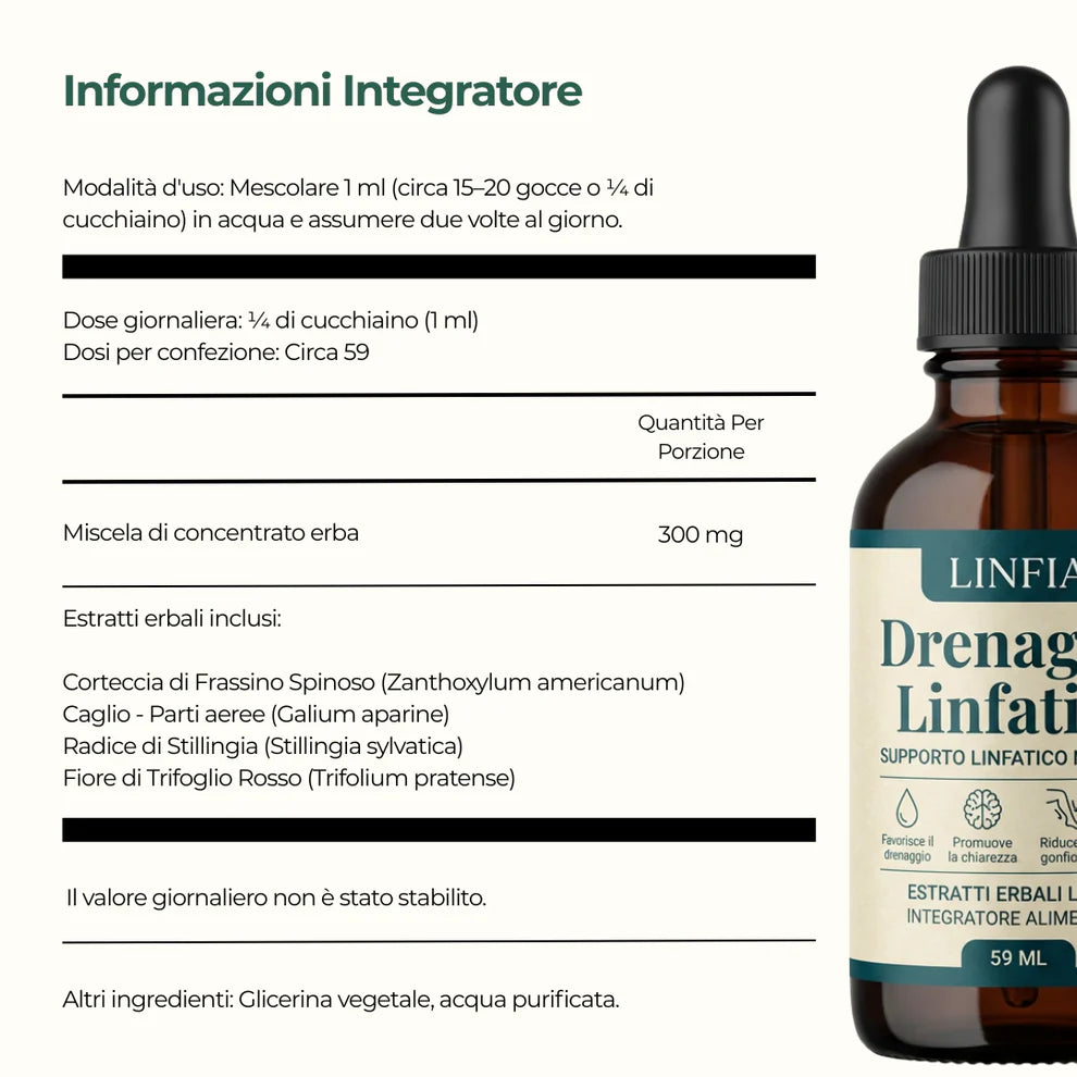 Gocce di benessere per il drenaggio linfatico