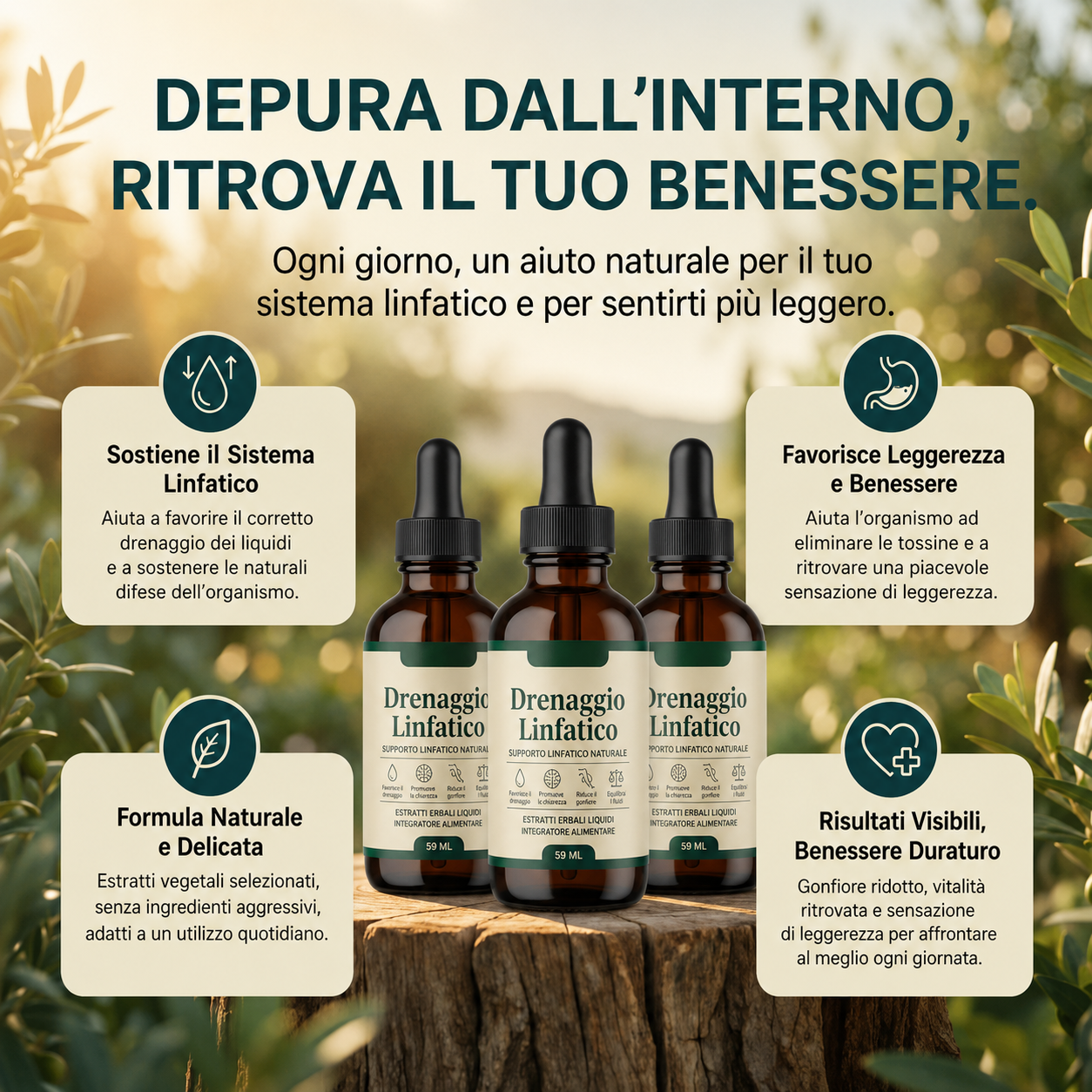 Supporto naturale per il benessere linfatico