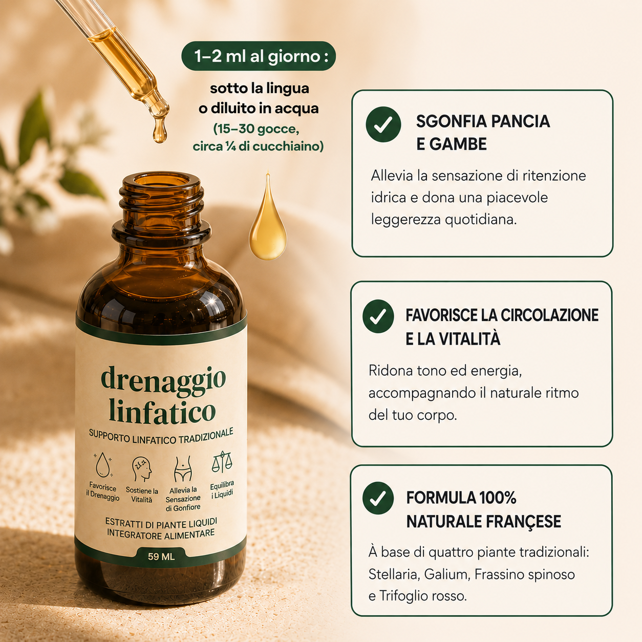 Supporto naturale per il benessere linfatico